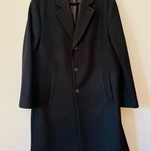Michael Kors Men’s Wool/Cashmere Black Overcoat size 42 R